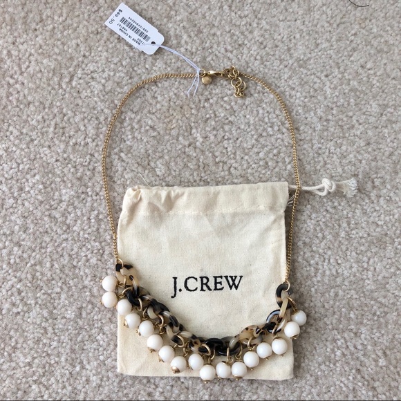 J.crew tortoise and cream beaded necklace - Picture 3 of 6